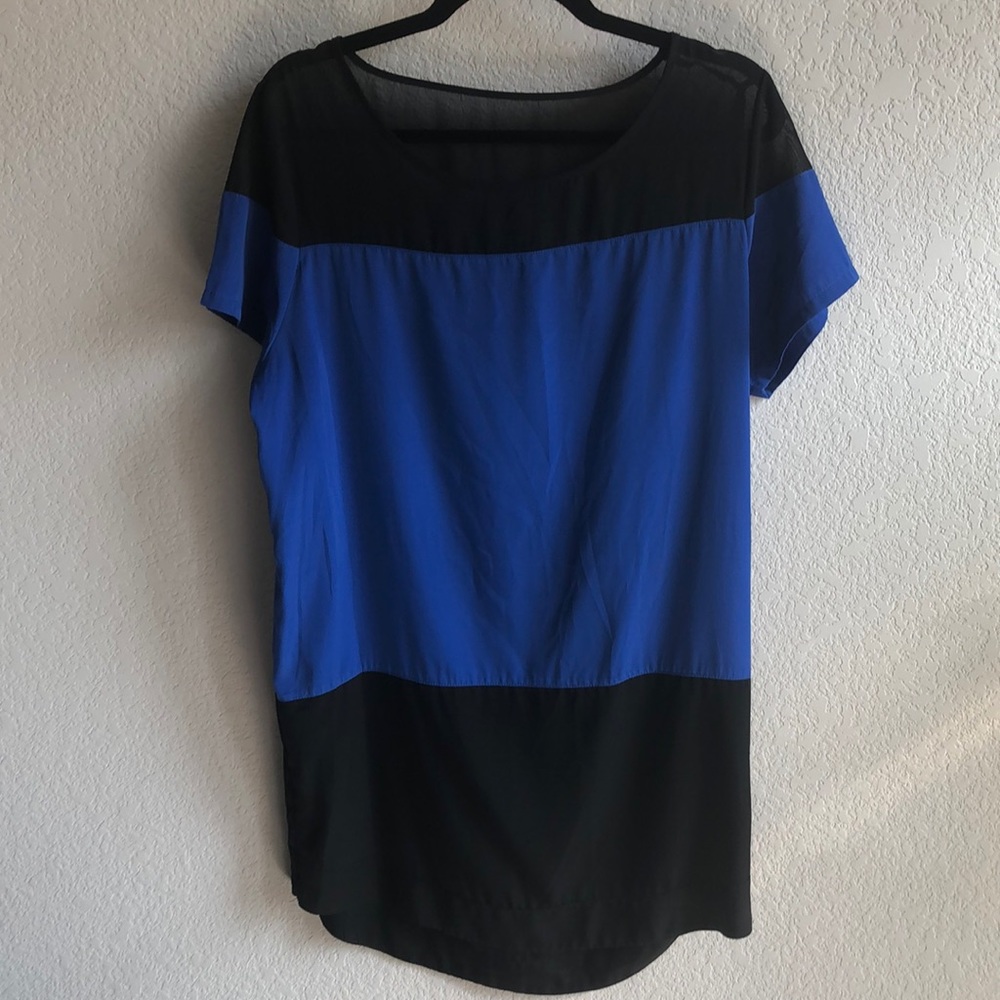 Royal Blue and Black Express Dress